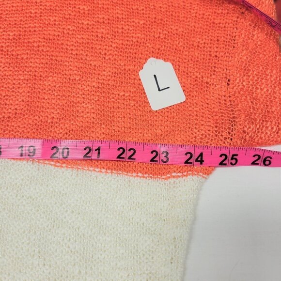 Sweater Top in coral cream soft lightweight Blouse top-  NEW - Picture 10 of 12